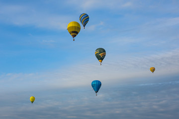 colorful hot air balloons