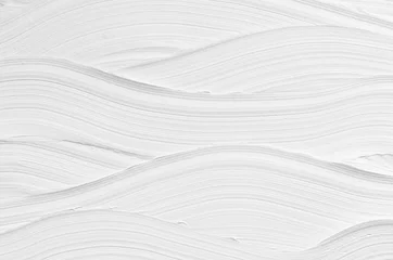 Foto auf Leinwand Weiße Wellenputzstruktur. Heller moderner abstrakter Hintergrund. © finepoints