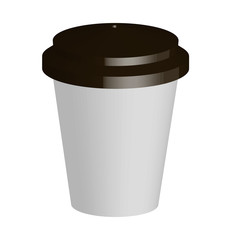 Realistic paper coffee cup set. Vector EPS10 illustration.