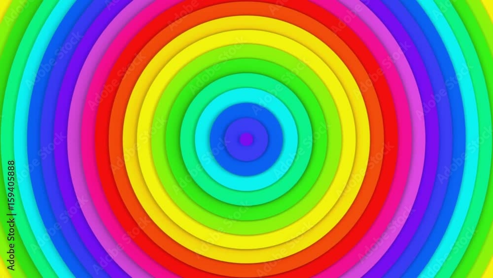Poster colorful concentric lines. seamless loop smooth 3d animation. abstract background 4k uhd (3840x2160)