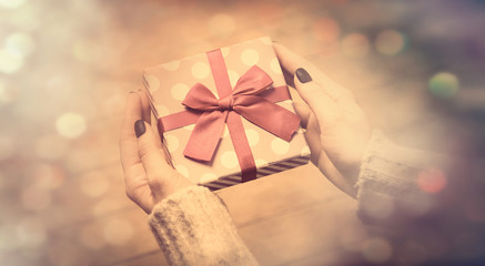 hands holding gift