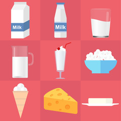 Dairy. Milk, cheese, butter, cottage cheese, yoghurt, ice cream