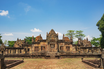 Fototapeta premium Old stone temples Asia ancient historical park Asian Buddhists temples and culture