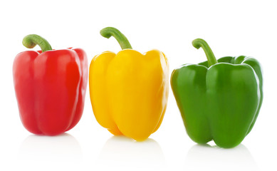 Bell Peppers on white
