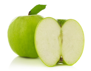 Sliced green apple