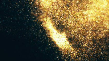 Sparkle glitter, stars and sparkling flow abstract background