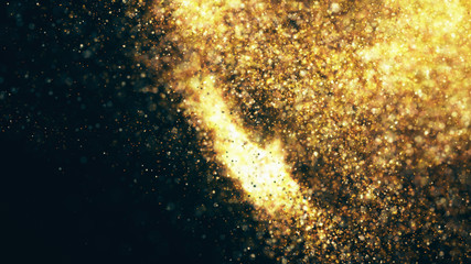 Fototapeta na wymiar Sparkle glitter, stars and sparkling flow abstract background