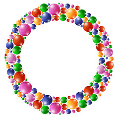 Festive colorful round confetti background. illustration for decoration. Clipping path