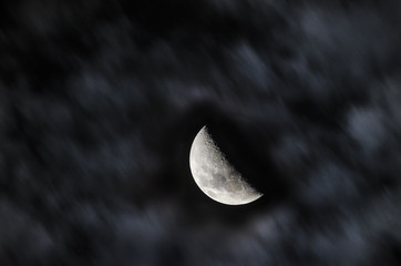 Moon in clouds
