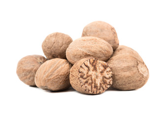 Bunch of nutmeg nuts