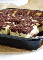 russischer Zupfkuchen (Schoko-Quark-Kuchen) vom Blech