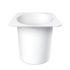 Slim White blank plastic container