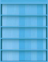 Blue wood shelf
