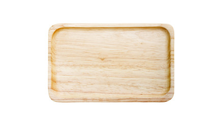 wood plate on a white background.