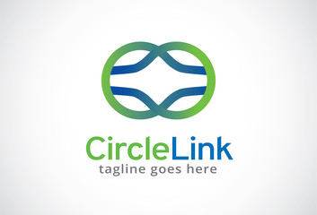 Circle Link Logo Template Design Vector, Emblem, Design Concept, Creative Symbol, Icon