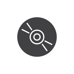 Cd, dvd compact disc icon vector, filled flat sign, solid pictogram isolated on white. Symbol, logo illustration. Pixel perfect