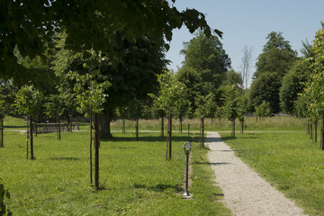 Park of Baron von Brukenthal Palace in Avrig, Transylvania