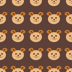 Seamless teddy bear pattern vector pattern design animal illustration cartoon fabric baby decoration