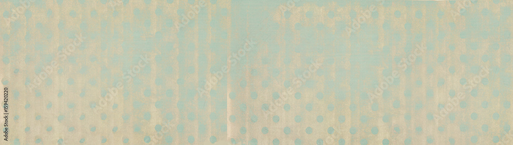 Canvas Prints banner with vintage background - simple golden mint polka dot design - web header template - website
