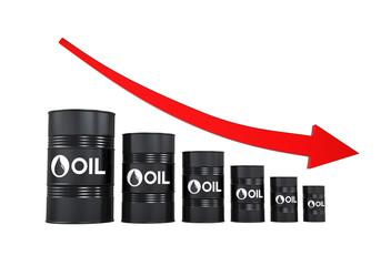 Oil Price Down Illustration