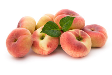 Peach. Fruit with isolated on white background.