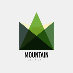 Mountain logo geometric design