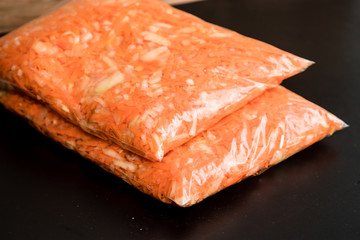 Package frozen, semi-finished, billets of food