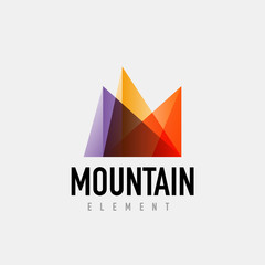 Mountain logo geometric design