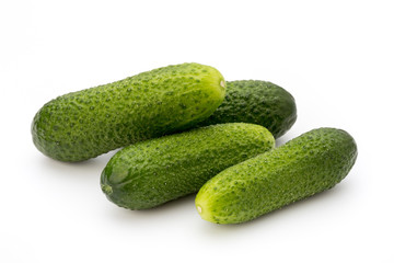 The first spring ecologically cucumbers.