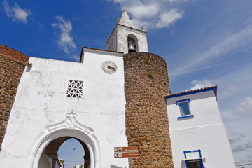 Door and entrance to the village of Redondo, Alentejo region, Portugal