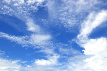 Fototapeta premium Blue sky white clouds fresh air