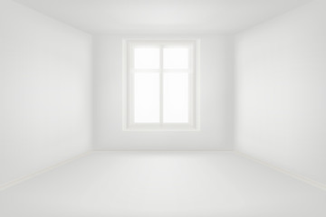 Fototapeta na wymiar Modern empty living room with white walls vector illustration