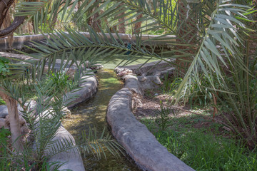 Irrigation system in Wadi Al-Arbaeen in Oman