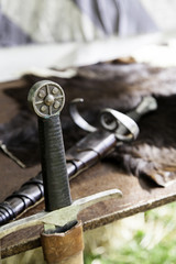 Old medieval swords
