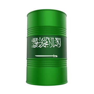 Saudi Arabia Flag Oil Barrel