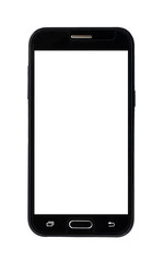 blank mobile smart phone isolated on white background with clipping path