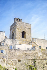 Fototapeta na wymiar Medieval castle and walls in Otranto, Italy