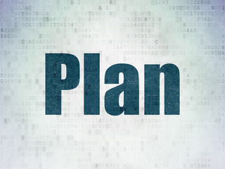 Business concept: Plan on Digital Data Paper background