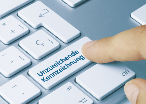 Unzureichende Kennzeichnung
