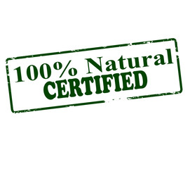 One hundred percent natural certified
