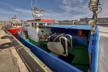 Fototapeta na wymiar Equipment fragment fishing boat, port of Hel, Poland