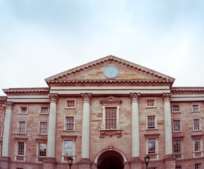 Traditional antique city building in Dublin Ireland