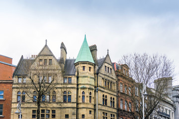 Fototapeta premium Traditional antique city building in Dublin Ireland