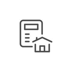 House calculation line icon