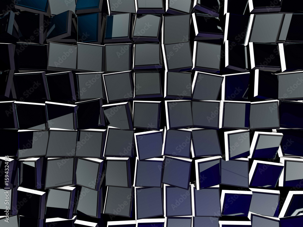 Poster cube abstract background. 3d rendering