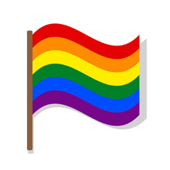 Hanging flag of lgbt. Tolerance concept. Vector illustration.