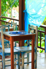 decorated table outside