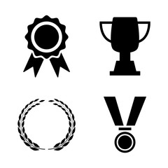 several style of award icons set