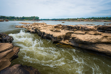 Natural of Rock Canyon in Mekhong River in Ubon Ratchathani