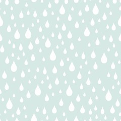 Raindrops vector seamless pattern